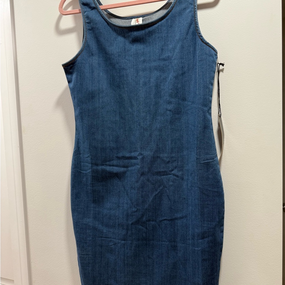 Wiggle Blue Denim coastal cowgirl Dress 🆕 stretch Designs by Olivia